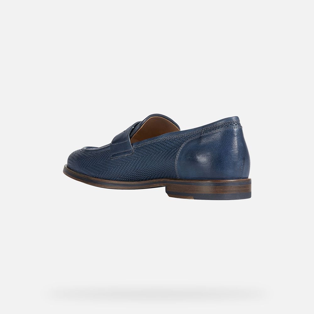 Geox Erkek Loafers Lacivert - Bayle - BXC-387645